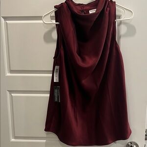 Aritzia Burgundy Sleeveless Blouse